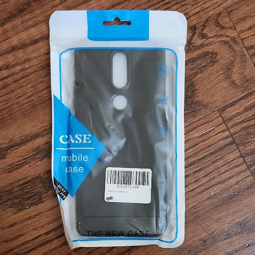 Case for Nokia 2.4, Ultra Slim Phone Cover Rubber Protective - Black, New
